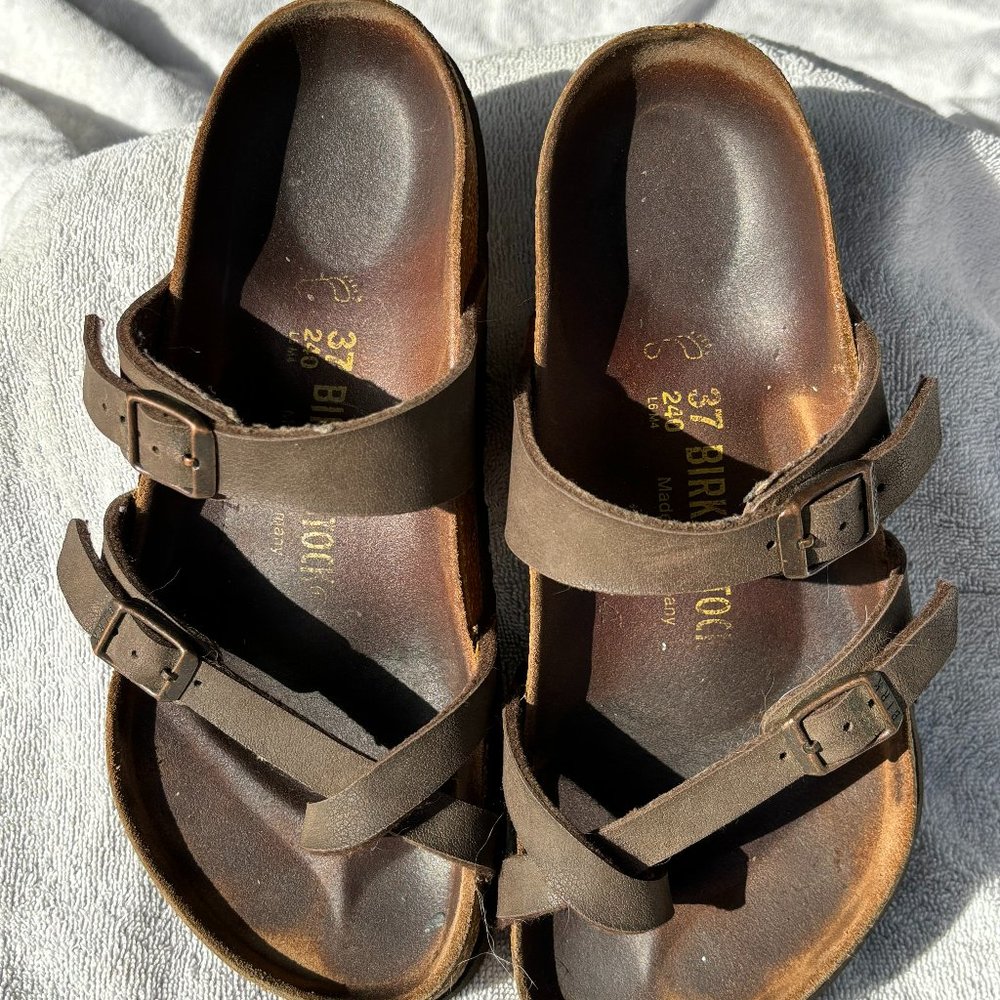 Birkenstock Mayari Mocha Size 37 vegan leather